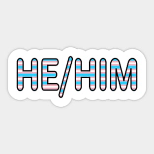 He/Him trans flag Sticker